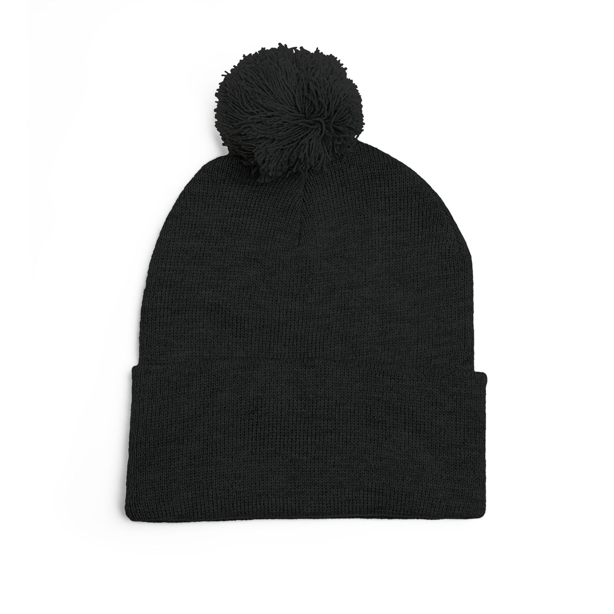 Embroidered Snowflake Pom-Pom Knit Cap